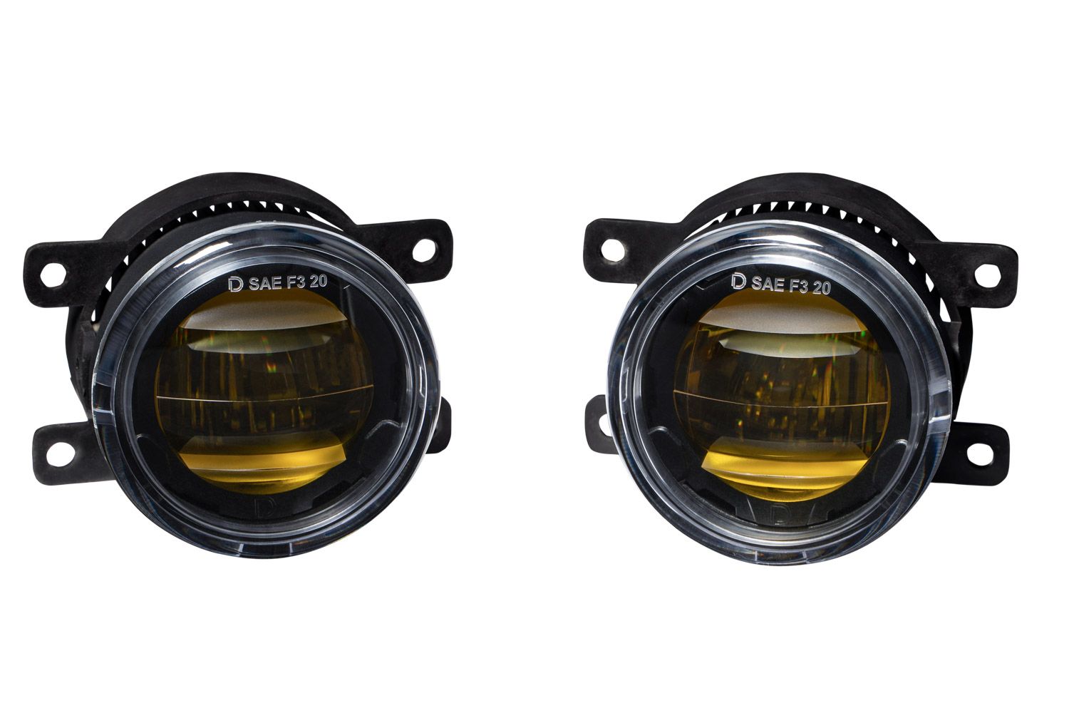 Diode Dynamics Elite Foglamp Type A (Non-Modular) - Yellow (Set of 2) - Subaru/Ford Models (Inc. 2015-2017 WRX /STI, Ranger, Bronco, Mustang)